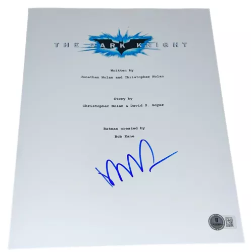 HANS ZIMMER SIGNED AUTOGRAPH THE DARK KNIGHT MOVIE SCRIPT SCREENPLAY BECKETT BAS COLLECTIBLE MEMORABILIA