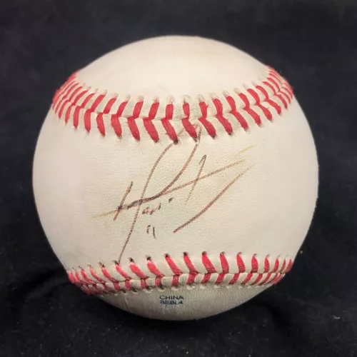 HAROLD MARTINEZ SIGNED BASEBALL PSA/DNA TEXAS RANGERS AUTOGRAPHED COLLECTIBLE MEMORABILIA
