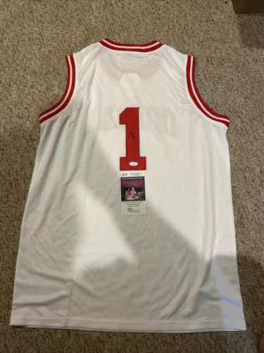 INDIANA HOOSIERS- JALEN HOOD SCIFINO SIGNED AUTOGRAPH JERSEY JSA COA BASKETBALL