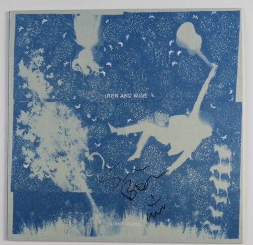 IRON AND WINE JSA SIGNED AUTOGRAPH ALBUM RECORD VINYL LIGHT VERSE SAMUEL BEAM COLLECTIBLE MEMORABILIA