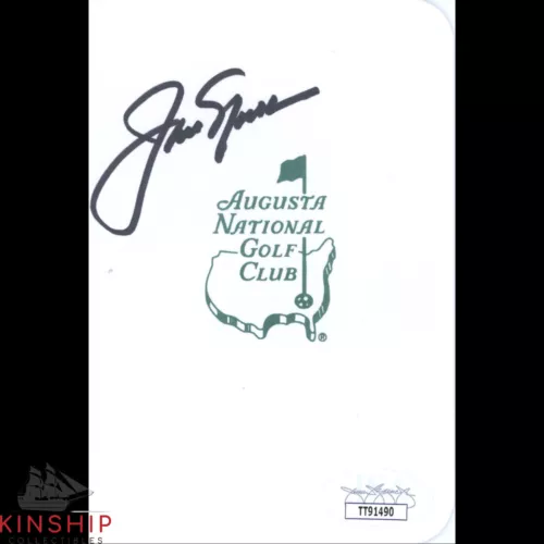 JACK NICKLAUS SIGNED AUGUSTA MASTERS SCORECARD JSA COA BOLD GOLF AUTO Z1815 COLLECTIBLE MEMORABILIA