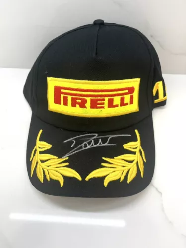 Jacques Villeneuve Hand Signed Pirelli Racing Hat Canadian Beckett BAS Cert #2