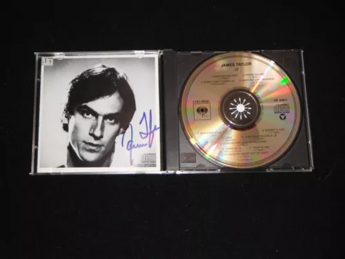 JAMES TAYLOR SIGNED JT CD COVER COLLECTIBLE MEMORABILIA
