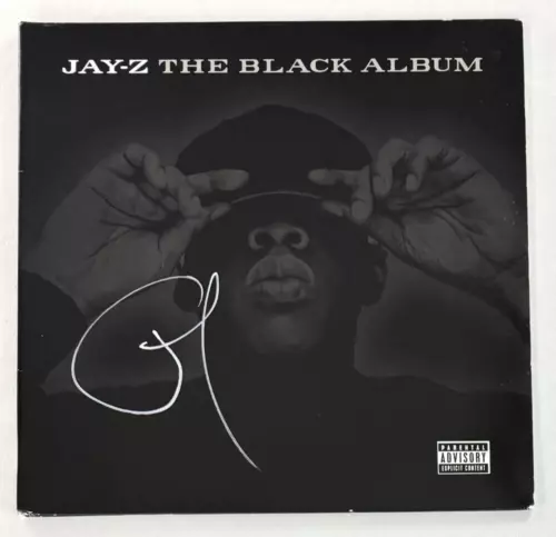 JAY-Z SEAN CARTER SIGNED AUTOGRAPH ALBUM VINYL RECORD – THE BLACK ALBUM BECKETT COLLECTIBLE MEMORABILIA