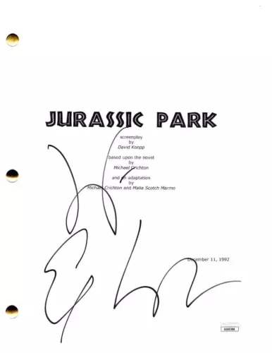 JEFF GOLDBLUM SIGNED AUTOGRAPH JURASSIC PARK MOVIE SCRIPT SCREENPLAY W/ JSA COA COLLECTIBLE MEMORABILIA