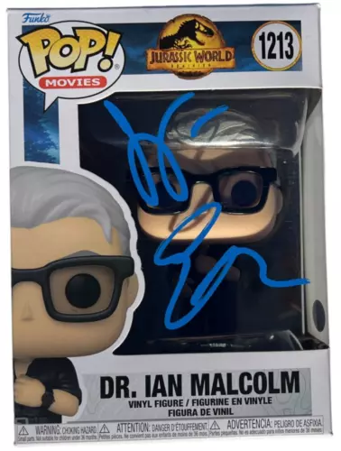 JEFF GOLDBLUM SIGNED FUNKO POP VINYL JURASSIC WORLD DR. IAN MALCOLM 1213 JSA COLLECTIBLE MEMORABILIA