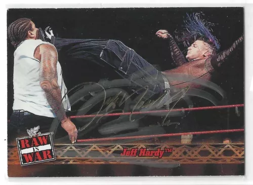 Jeff Hardy Signed 2001 Fleer WWE Raw Is War Card #29 WWF
