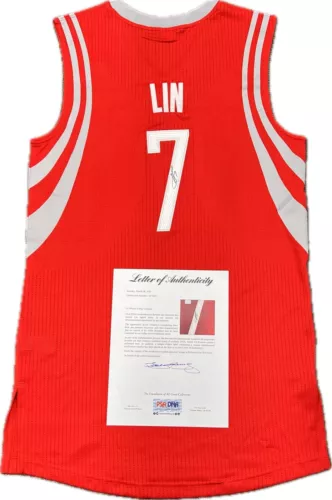 JEREMY LIN SIGNED JERSEY PSA/DNA AUTO 10 HOUSTON ROCKETS AUTOGRAPHED COLLECTIBLE MEMORABILIA