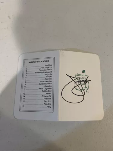 JIM FURYK SIGNED AUTOGRAPH MASTERS SCORECARD COA GOLF CHAMP COLLECTIBLE MEMORABILIA