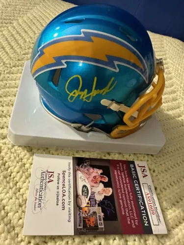 Jim Harbaugh Signed Mini Helmet JSA Authenticated COA Chargers
