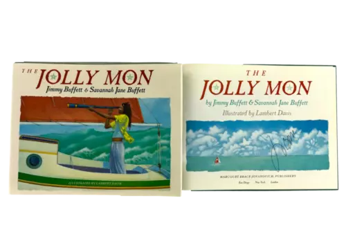 JIMMY BUFFETT SIGNED AUTOGRAPH THE JOLLY MON BOOK – MARGARITAVILLE W/ JSA COA COLLECTIBLE MEMORABILIA