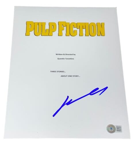 JOHN TRAVOLTA SIGNED AUTOGRAPH PULP FICTION FILM SCRIPT SCREENPLAY BECKETT BAS COLLECTIBLE MEMORABILIA