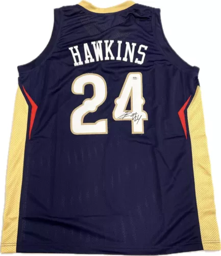 JORDAN HAWKINS SIGNED JERSEY PSA/DNA NEW ORLEANS PELICANS AUTOGRAPHED COLLECTIBLE MEMORABILIA