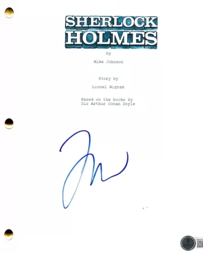JUDE LAW SIGNED SHERLOCK HOLMES SCRIPT AUTHENTIC AUTOGRAPH BECKETT COLLECTIBLE MEMORABILIA