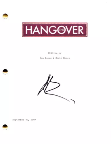 JUSTIN BARTHA SIGNED AUTOGRAPH THE HANGOVER FULL MOVIE SCRIPT SCREENPLAY – DOUG COLLECTIBLE MEMORABILIA