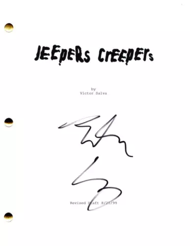 JUSTIN LONG SIGNED AUTOGRAPH JEEPERS CREEPERS FULL MOVIE SCRIPT SCREENPLAY DARRY COLLECTIBLE MEMORABILIA
