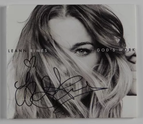 LEANN RIMES JSA COA SIGNED AUTOGRAPH CD BOOKLET GOD’S WORK COLLECTIBLE MEMORABILIA