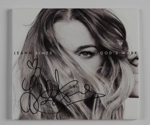 LEANN RIMES JSA COA SIGNED AUTOGRAPH CD BOOKLET GOD’S WORK COLLECTIBLE MEMORABILIA