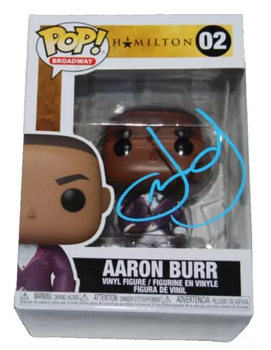 LESLIE ODOM JR SIGNED (HAMILTON) #02 AARON BURR FUNKO POP BECKETT BAS BN07927 COLLECTIBLE MEMORABILIA