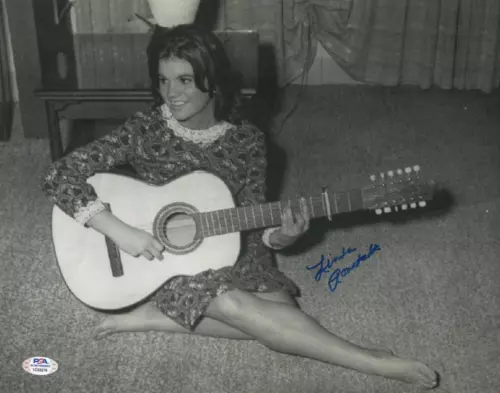 LINDA RONSTADT SIGNED AUTOGRAPH 11×14 PHOTO – BEAUTIFUL BAREFOOT SINGER PSA COA COLLECTIBLE MEMORABILIA