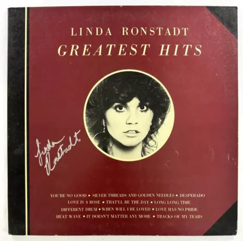 LINDA RONSTADT SIGNED AUTOGRAPH ALBUM VINYL RECORD LP – GREATEST HITS W/ BECKETT COLLECTIBLE MEMORABILIA