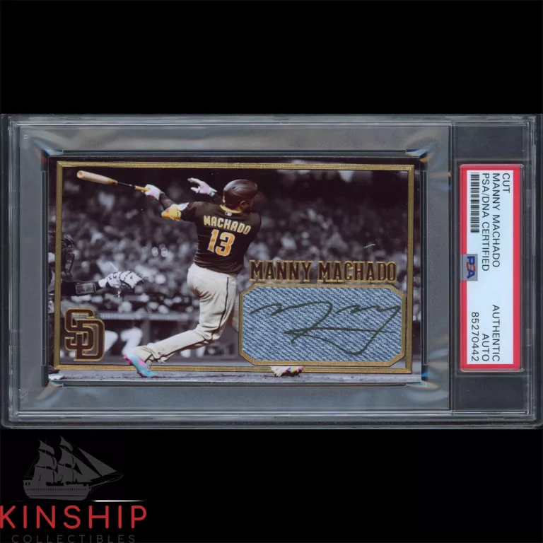 MANNY MACHADO SIGNED CUT 3×5 CUSTOM CARD PSA DNA SLAB BASEBALL AUTO C3013 COLLECTIBLE MEMORABILIA
