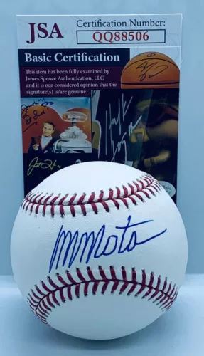 MANNY MOTA LOS ANGELES DODGERS SIGNED OFFICIAL MLB BASEBALL BALL AUTOGRAPHED JSA COLLECTIBLE MEMORABILIA