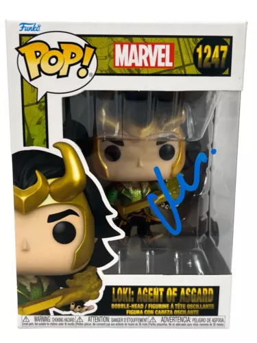MATT DAMON SIGNED FUNKO POP LOKI AGENT OF ASGARD THOR AVENGERS AUTOGRAPH BAS COA COLLECTIBLE MEMORABILIA