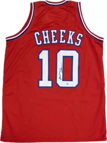 MAURICE MO CHEEKS SIGNED JERSEY PSA/DNA 76ERS AUTOGRAPHED SIXERS COLLECTIBLE MEMORABILIA