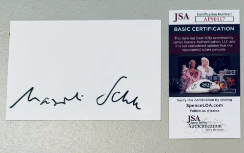 MAXIMILIAN SCHELL SIGNED AUTOGRAPHED 4×6 CARD JSA CERTIFIED JUDGMENT NUREMBERG COLLECTIBLE MEMORABILIA