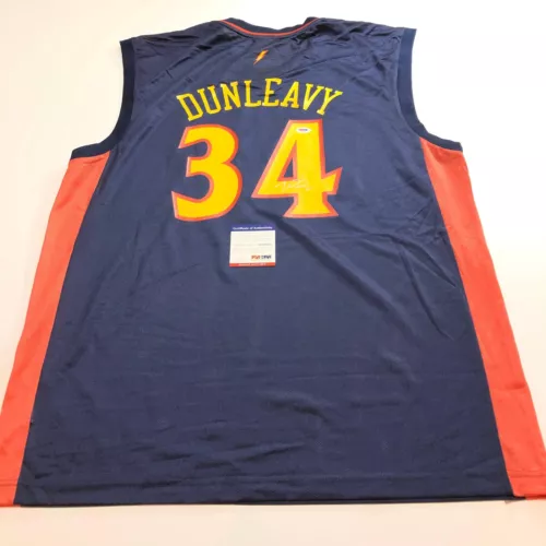 MIKE DUNLEAVY SIGNED JERSEY PSA/DNA GOLDEN STATE WARRIORS AUTOGRAPHED COLLECTIBLE MEMORABILIA