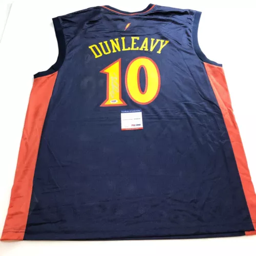 MIKE DUNLEAVY SIGNED JERSEY PSA/DNA GOLDEN STATE WARRIORS AUTOGRAPHED COLLECTIBLE MEMORABILIA