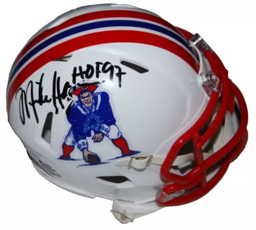 MIKE HAYNES SIGNED (NEW ENGLAND PATRIOTS) MINI FOOTBALL HELMET BECKETT BP30405 COLLECTIBLE MEMORABILIA