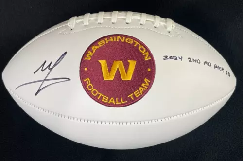 Mike Sainristil Signed & Inscribed Washington Commanders Football JSA COA
