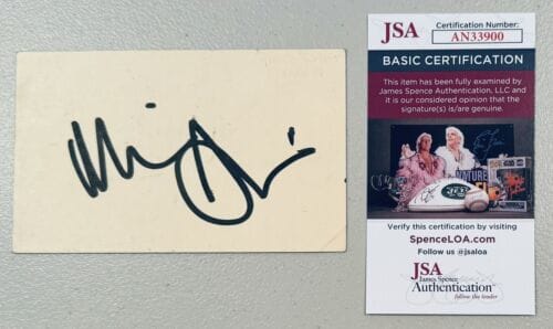 MINNIE DRIVER SIGNED AUTOGRAPHED 3.5 X 5.5 CARD JSA CERTIFIED GOOD WILL HUNTING COLLECTIBLE MEMORABILIA