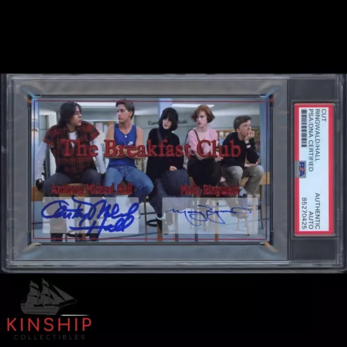 MOLLY RINGWALD ANTHONY MICHAEL HALL SIGNED 3×5 CARD PSA DNA BREAKFAST CLUB C3078 COLLECTIBLE MEMORABILIA
