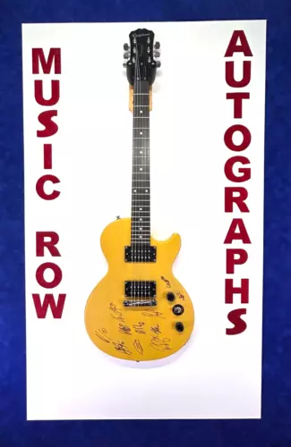 NASHVILLE PREDATORS RINNE JOSI FIALA +8 SIGNED EPIPHONE ELECTRIC GUITAR ALOA COLLECTIBLE MEMORABILIA