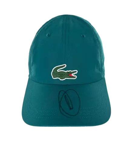 NOVAK DJOKOVIC SIGNED AUTOGRAPH LACOSTE TENNIS BASEBALL CAP HAT W/ BECKETT COA COLLECTIBLE MEMORABILIA