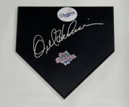 OREL HERSHISER SIGNED HOME PLATE LOS ANGELES DODGERS 1988 WORLD SERIES ...