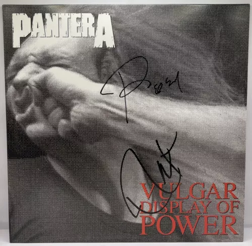 PANTERA SIGNED ALBUM VULGAR DISPLAY OF POWER PHIL ANSELMO & REX BROWN JSA COA COLLECTIBLE MEMORABILIA