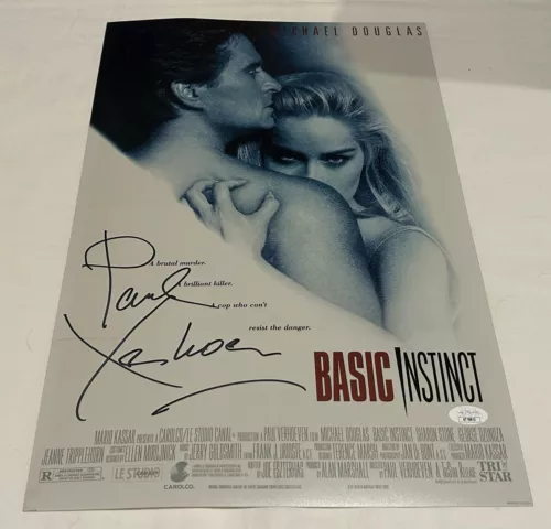 PAUL VERHOEVEN SIGNED BASIC INSTINCT 12X18 MOVIE POSTER JSA COLLECTIBLE MEMORABILIA