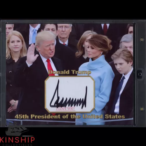 PRESIDENT DONALD TRUMP SIGNED CUT 8×10 CUSTOM PHOTO JSA LOA BOLD AUTO 1/1 Z1788 COLLECTIBLE MEMORABILIA