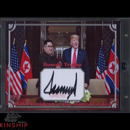 PRESIDENT DONALD TRUMP SIGNED CUT 8×10 CUSTOM PHOTO JSA LOA BOLD AUTO 1/1 Z1789 COLLECTIBLE MEMORABILIA