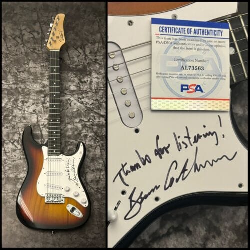 PSA WAITING FOR A MIRACLE STAR * BRUCE COCKBURN * SIGNED ELECTRIC GUITAR COA COLLECTIBLE MEMORABILIA