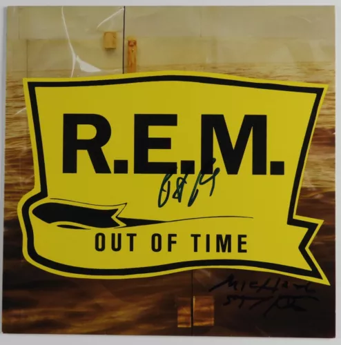 R.E.M. JSA SIGNED AUTOGRAPH VINYL RECORD ALBUM MICHAEL STIPE PETER BUCK REM COLLECTIBLE MEMORABILIA