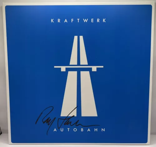 RALF HUTTER SIGNED AUTO VINYL ALBUM KRAFTWERK AUTOBAHN JSA COA COLLECTIBLE MEMORABILIA