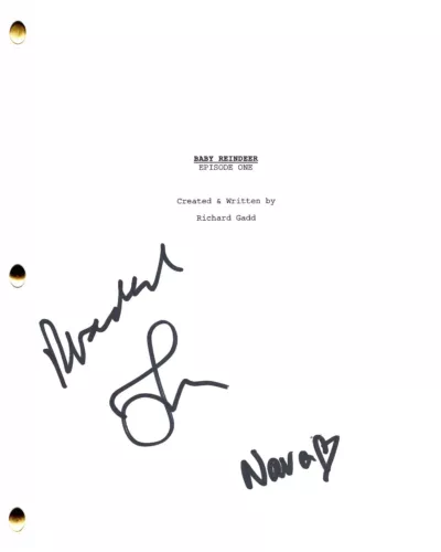 RICHARD GADD JESSICA GUNNING NAVA MAU SIGNED BABY REINDEER PILOT SCRIPT AUTO COLLECTIBLE MEMORABILIA