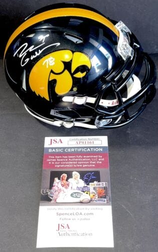 ROBERT GALLERY SIGNED AUTOGRAPHED IOWA HAWKEYES MINI HELMET JSA COA COLLECTIBLE MEMORABILIA
