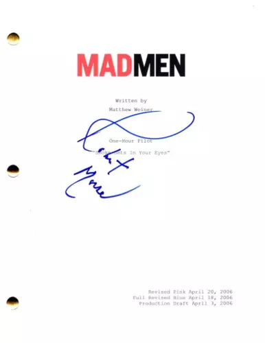 ROBERT MORSE SIGNED AUTOGRAPH MAD MEN FULL PILOT SCRIPT SCREENPLAY – BERT COOPER COLLECTIBLE MEMORABILIA