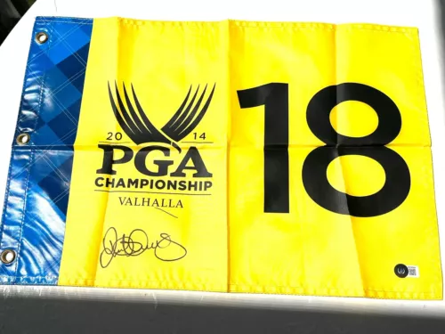 Rory Mcllroy Signed 2014 Valhalla PGA Championship Pin Flag Beckett BAS Cert